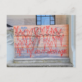 Kärlek Graffiti Vykort