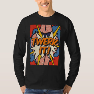 Kärlek-grafik med Twerk Dance Prop Art Retro 60s V T Shirt