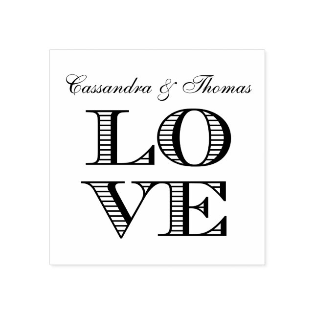 KÄRLEK Grafisk text Stämpel (Tryck)