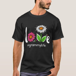 Kärlek Grammy Life Blommigt Grandma Cute Grandmor T Shirt