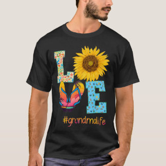 KÄRLEK Grandma Life Flinflip flops Hippie Solros S T Shirt