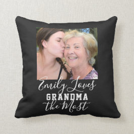 KÄRLEK GRANDMA, MEST Anpassningsbar Photo Mors dag Kudde