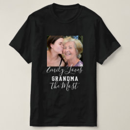 KÄRLEK GRANDMA, MEST Anpassningsbar Photo Mors dag T Shirt