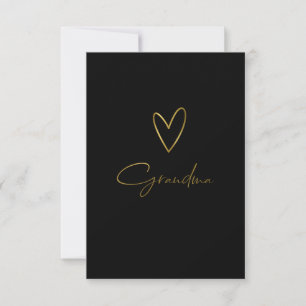 Kärlek Grandma - tackkort - Personlig Gift Tack Kort