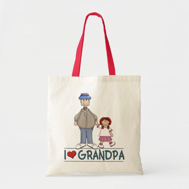 Kärlek Grandpa Tote Tygkasse (Framsidan)