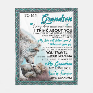 Kärlek Grandson| Brev till min mormor från mormor Fleecefilt