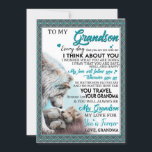 Kärlek Grandson| Brev till min mormor från mormor Inbjudningar<br><div class="desc">Kärlek Grandson| Till min morson min Kärlek för dig är evig</div>