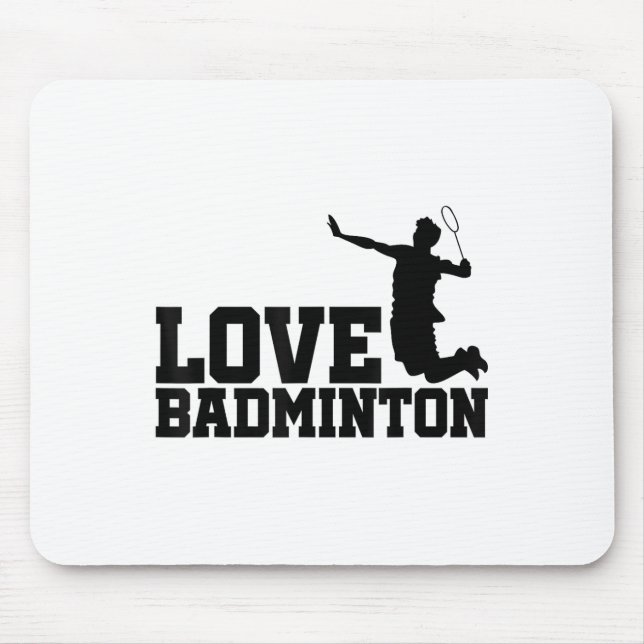 Kärlek Graphic Badminton Player Shuttle Player Spo Musmatta (Framsidan)