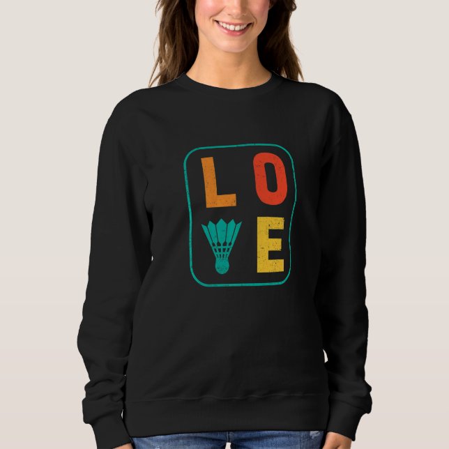 Kärlek Graphic Badminton Player Shuttlecock Player T Shirt (Framsida)