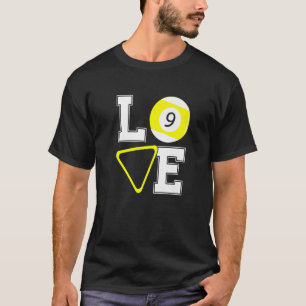 Kärlek Graphic Bassäng Billard Snooker Billard Cue T Shirt