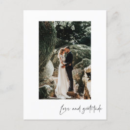 Kärlek Gratitude-Lodrät Foto Tack-vykort Vykort