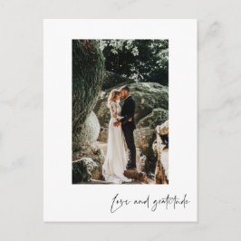 Kärlek Gratitude-Lodrät Foto Tack-vykort Vykort
