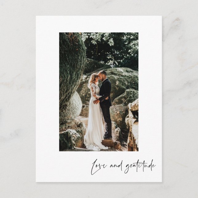 Kärlek Gratitude-Lodrät Foto Tack-vykort Vykort (Framsida)
