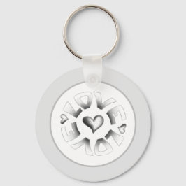 Kärlek Grått Nyckelring