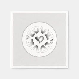 Kärlek Grått Pappersservett