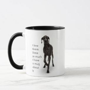 Kärlek Great dane Hundar så mycket Roligt citat Mu Mugg