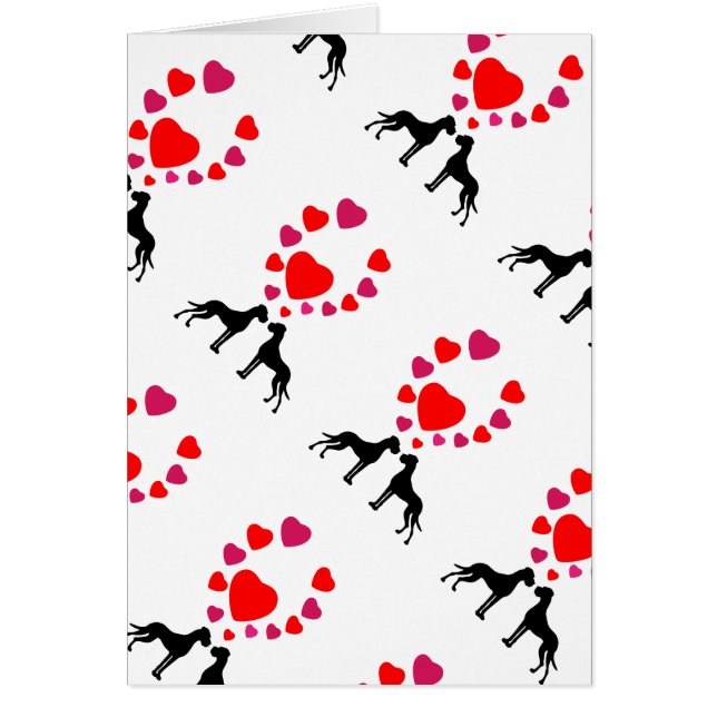 Kärlek Great dane par Hälsningskort (Framsidan)