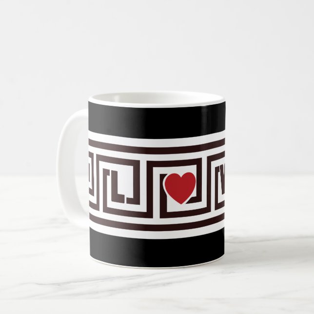 Kärlek, grekiska Nyckel Kaffemugg (Framsida vänster)