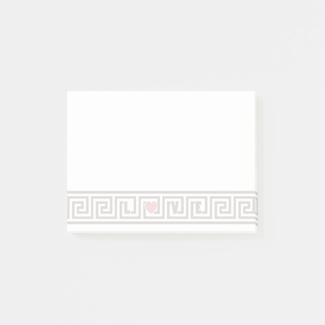 Kärlek, grekiska Nyckel Post-it Block (Framsida)
