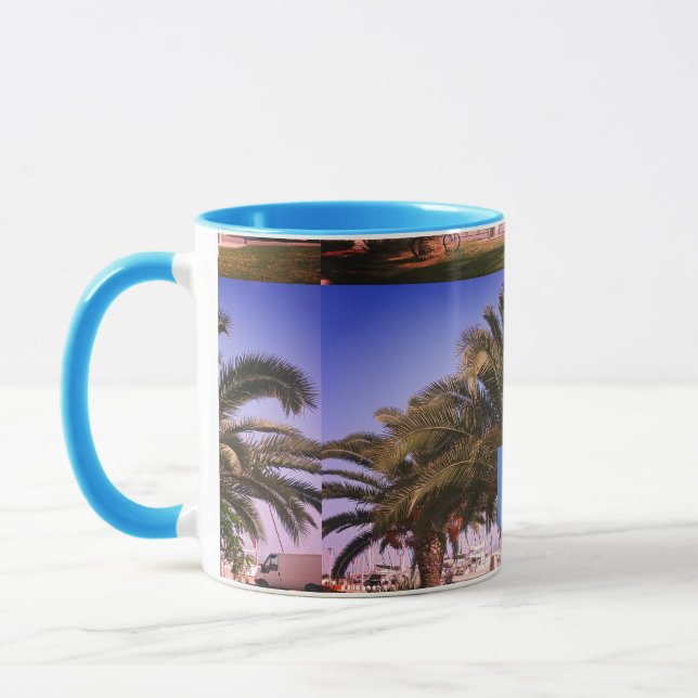 Kärlek Grekland, Monogram Handflatan träd, sommare Mugg (Vänster)