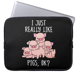 Kärlek Gris Gift Women Gris ger Swine Cute Gris Laptop Fodral
