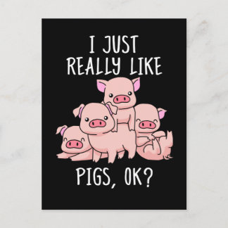 Kärlek Gris Gift Women Gris ger Swine Cute Gris Vykort