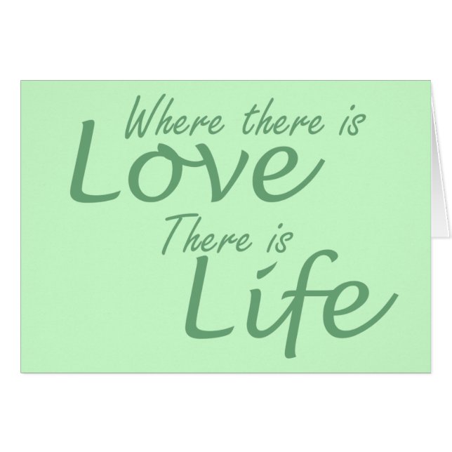 kärlek grn hälsningskort (Framsidan Horizontal)