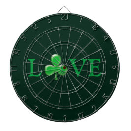 Kärlek Grönt Klöver Shamrock Saint patrick's day Darttavla