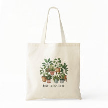 Kärlek Grows here Tote Bag, Plant Älskare, Plant M