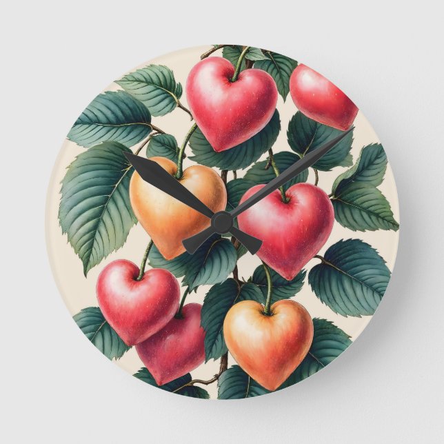 Kärlek Grows Rund Klocka (Framsida)