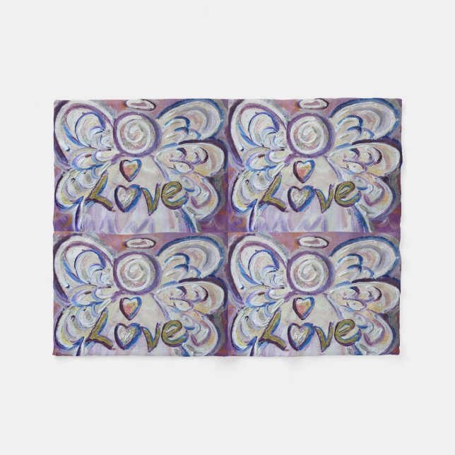 Kärlek Guardian Angel Art Anpassningsbar Fleece Bl (Framsidan (Horisontell))