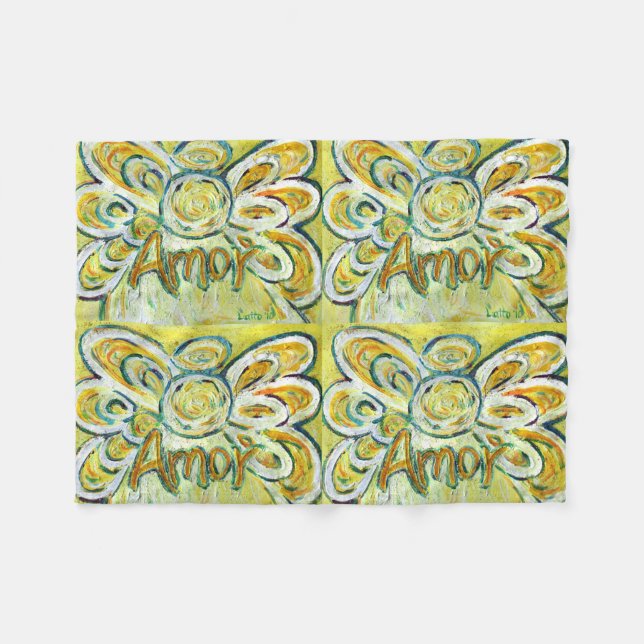 Kärlek Guardian Angel Art Anpassningsbar Fleece Bl (Framsidan (Horisontell))