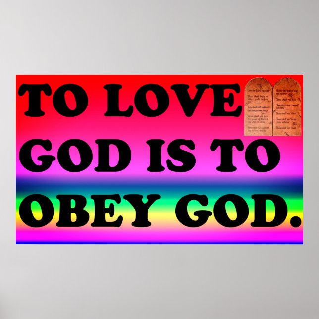 Kärlek Gud är för Obey Gud. Poster (Framsidan)