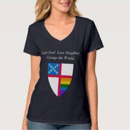 Kärlek Gud. Kärlek granne. Episcopal LGBTQ T Shirt