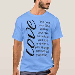 Kärlek Gud med er hjärtegri T Shirt