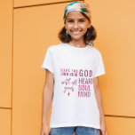 Kärlek guds T-shirt<br><div class="desc">Christian T-shirt för flickor med ett citat från Matthew 22:37 "Kärlek the Lord Your God with all your Heart and with all your Soul and with all you mind." i blandad kalligrafi och minimalistisk typografi. Det här trendiget är den moderna trosdesignen perfektens gåva och mode påstående. #christian #religion #scripture #religion...</div>