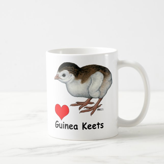 Kärlek Guinea Keets Kaffemugg (Höger)