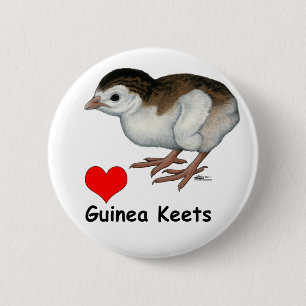 Kärlek Guinea Kycklingar Knapp