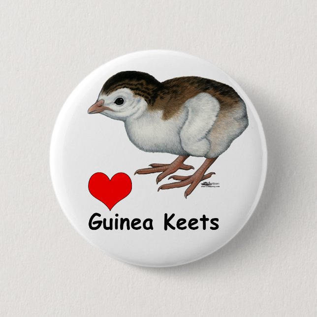 Kärlek Guinea Kycklingar Knapp (Framsida)