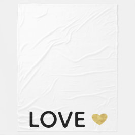 Kärlek Guld Heart Fleecefilt