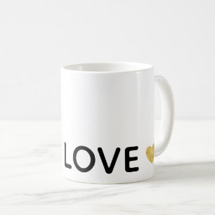 Kärlek Guld Heart Kaffemugg