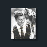 KÄRLEK Guld övertäckningsgåva från fotopatsytan Canvastryck<br><div class="desc">KÄRLEK White Overlay Gift Photo Canvas</div>