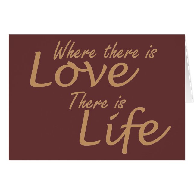 Kärlek gult hälsningskort (Framsidan Horizontal)