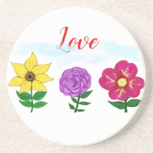 Kärlek Gult Lila Fuchsia Flowers