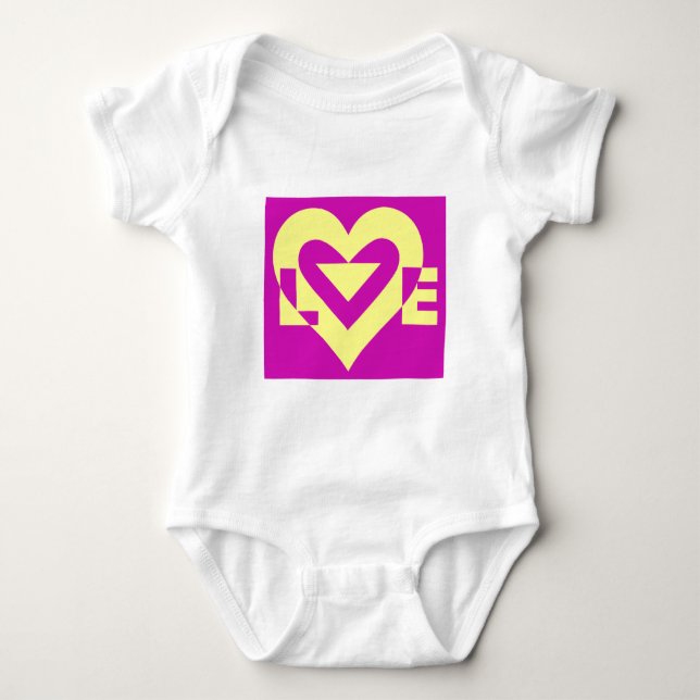 Kärlek Gult om Lila T Shirt (Framsida)