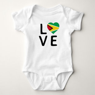 Kärlek - Guyana Flagga T Shirt