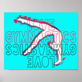 Kärlek Gymnastics Anpassningsbar Poster