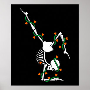 Kärlek Gymnastics Skeleton Gymnast Gymnastic Älska Poster
