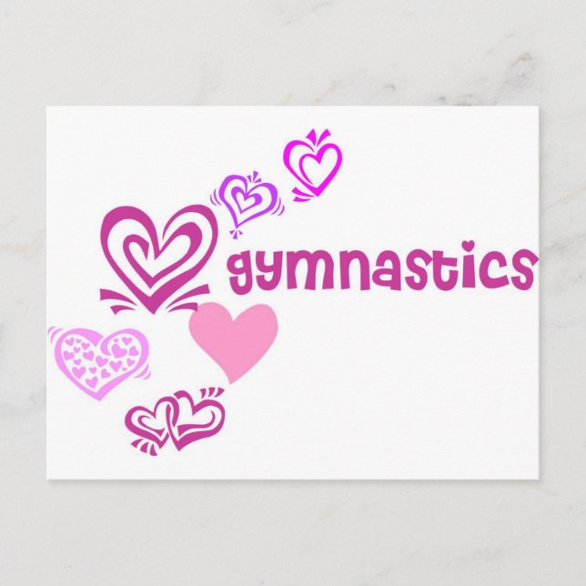 Kärlek Gymnastics Vykort (Framsida)