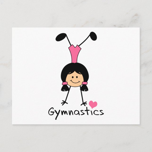 Kärlek Gymnastics Vykort (Framsida)